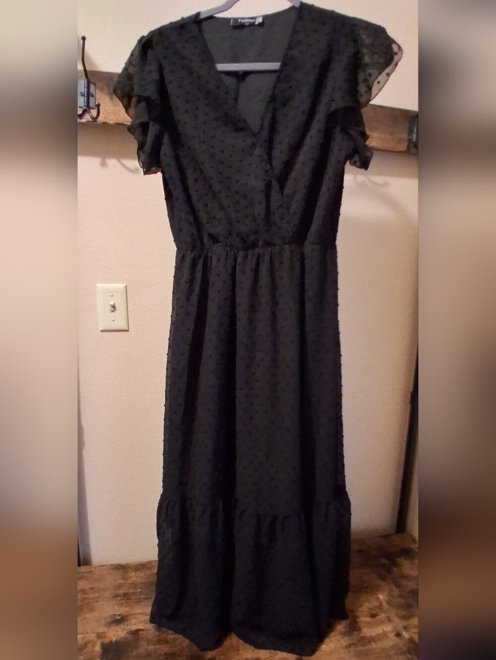 Fashion Black Midi Dress Size S